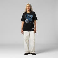 Mitchell & Ness Women's Mitchell & Ness Black Detroit Lions Team Dynamic Boyfriend T-Shirt