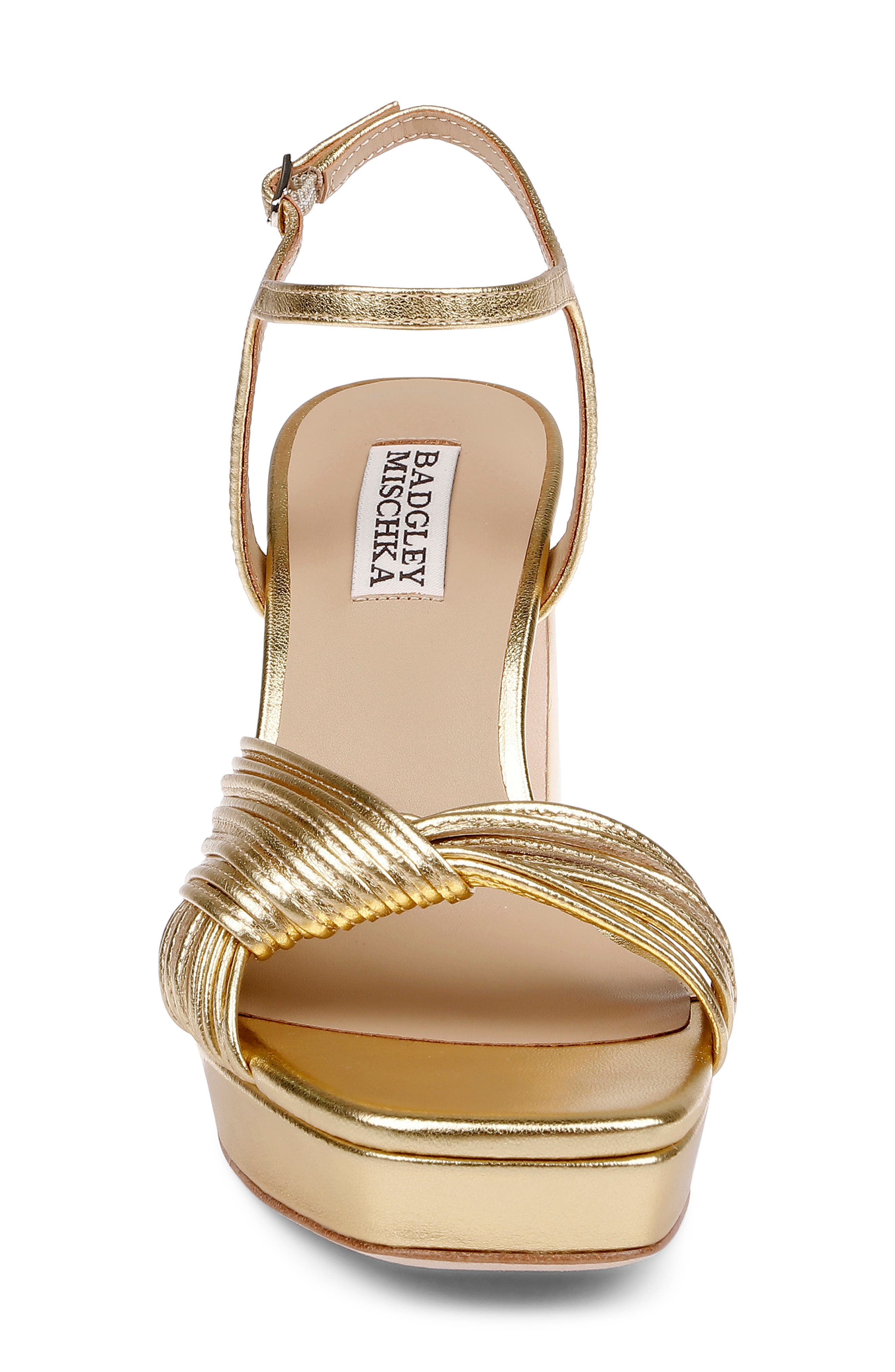 Winslet Ankle Strap Platform Sandal, Alternate, color, GOLD METALLIC