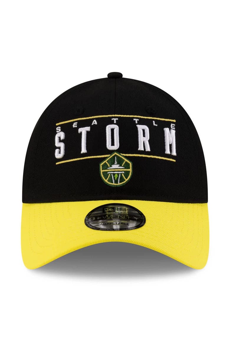Unisex New Era Black/Yellow Seattle Storm 2025 WNBA Draft 9TWENTY Adjustable Hat, Alternate, color, Black