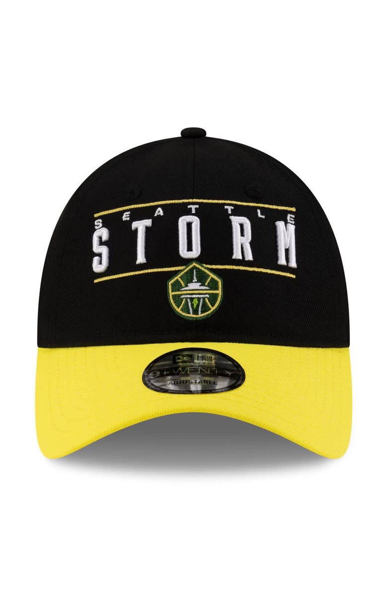 New Era Unisex New Era Black/Yellow Seattle Storm 2025 WNBA Draft 9TWENTY Adjustable Hat, Alternate, color, Black