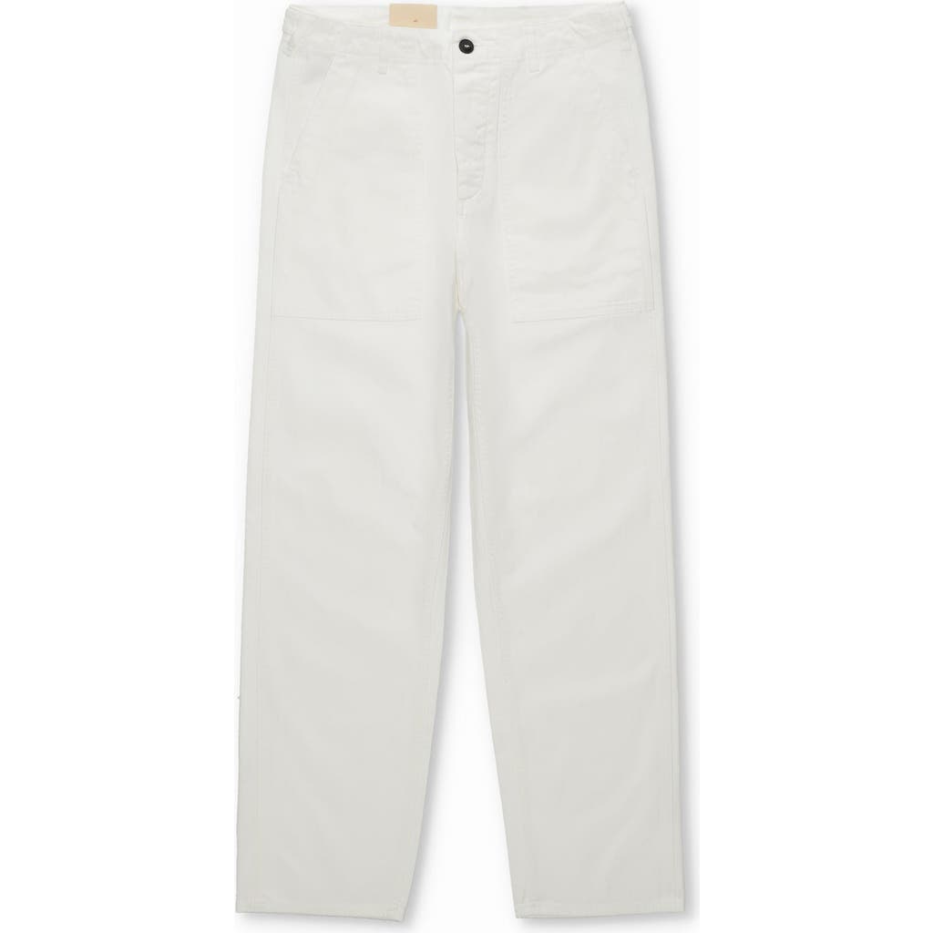 Fortela Newfatigue Herringbone Cotton Fatigue Trousers In Gray