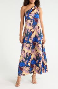 SUGARLIPS Glena Pleated One-Shoulder Maxi Dress