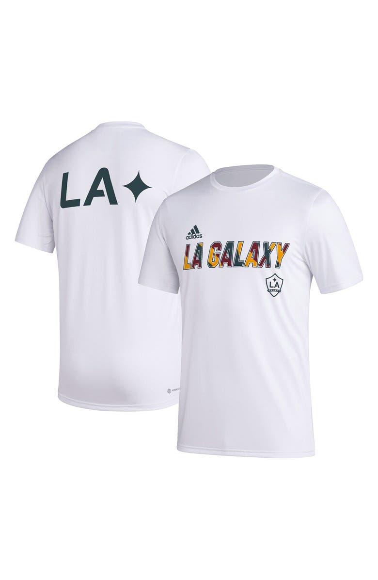 adidas Men's adidas White LA Galaxy Team Jersey Hook AEROREADY T-Shirt, Main, color, White