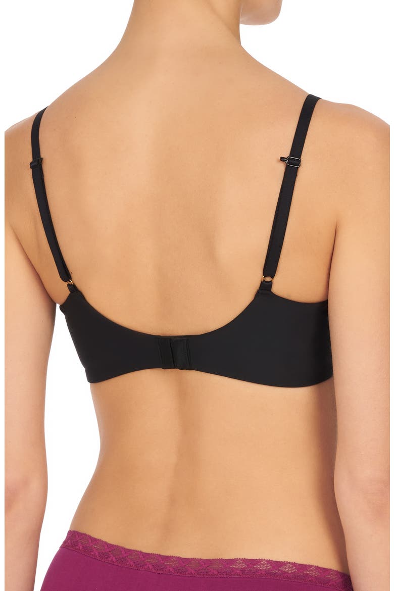 Minimal Contour Underwire Demi Bra, Alternate, color, BLACK