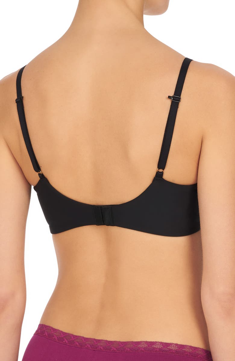 Natori Minimal Contour Underwire Demi Bra, Alternate, color, Black