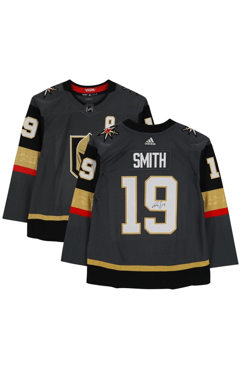 FANATICS AUTHENTIC Reilly Smith Vegas Golden Knights Autographed Black Adidas Jersey, Main, color, 