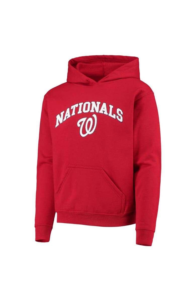 STITCHES Youth Stitches Red Washington Nationals Pullover Fleece Hoodie, Alternate, color, 