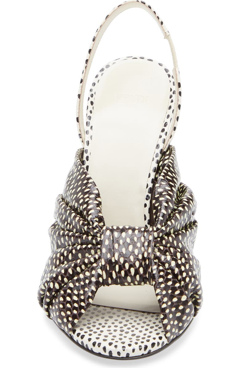 Fendi Arco Slingback Sandal, Alternate, color, White/Black