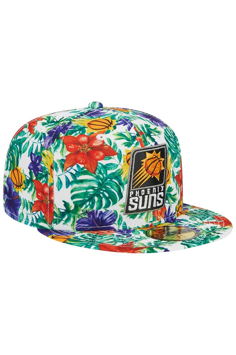 Men's New Era Phoenix Suns Tropical Hibiscus 59FIFTY Fitted Hat, Alternate, color, White