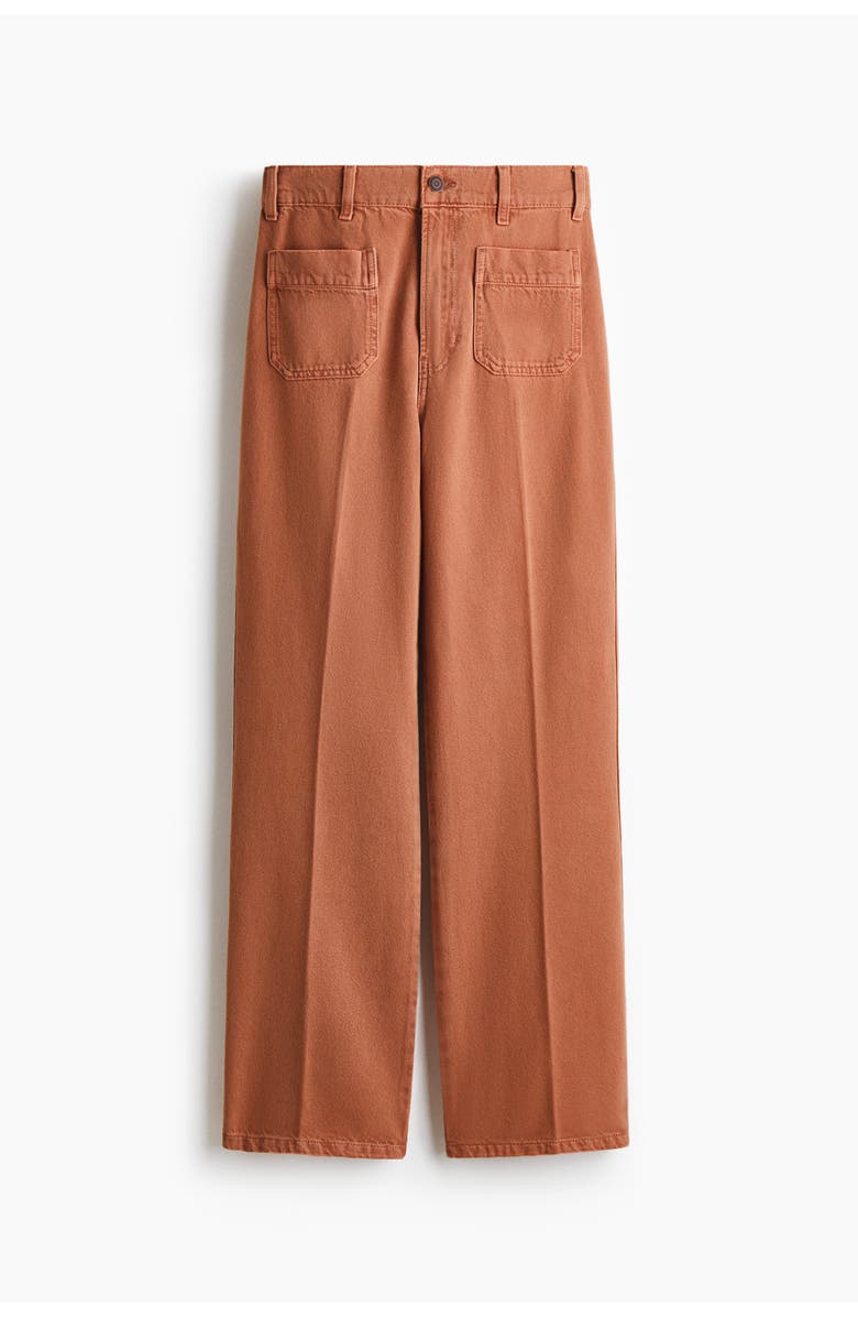 H&M Straight High Jeans, Main, color, Terracotta