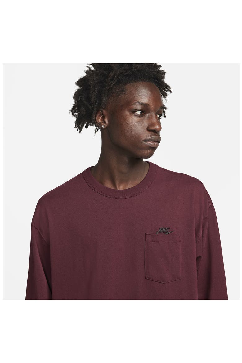 Long Sleeve Pocket T-Shirt, Alternate, color, NIGHT MAROON