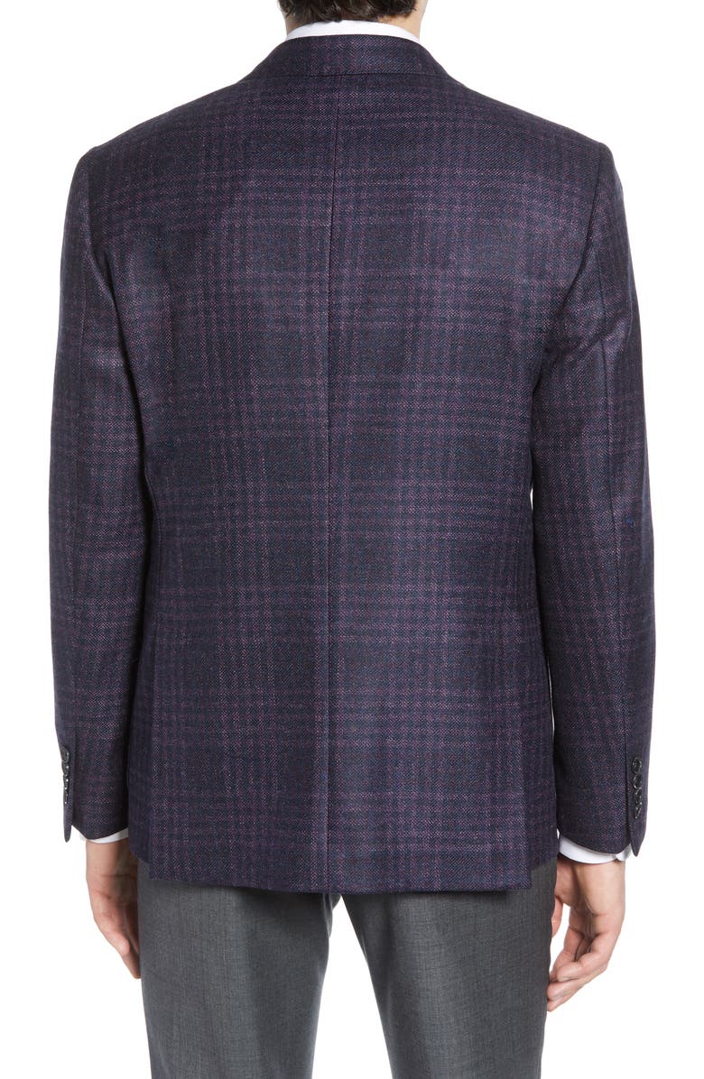 Nordstrom Signature Trim Fit Plaid Wool Sport Coat, Alternate, color,