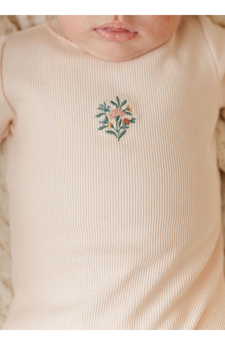 Ely's & Co. Floral Embroidered Collection - Footie for Baby Girl, Alternate, color, Pink