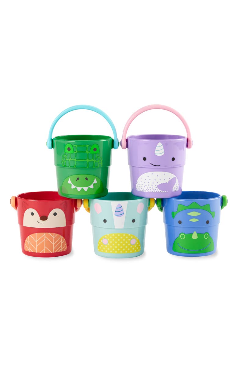 Skip Hop 5-Piece Zoo<sup>®</sup> Stack/Pour Buckets, Main, color, 