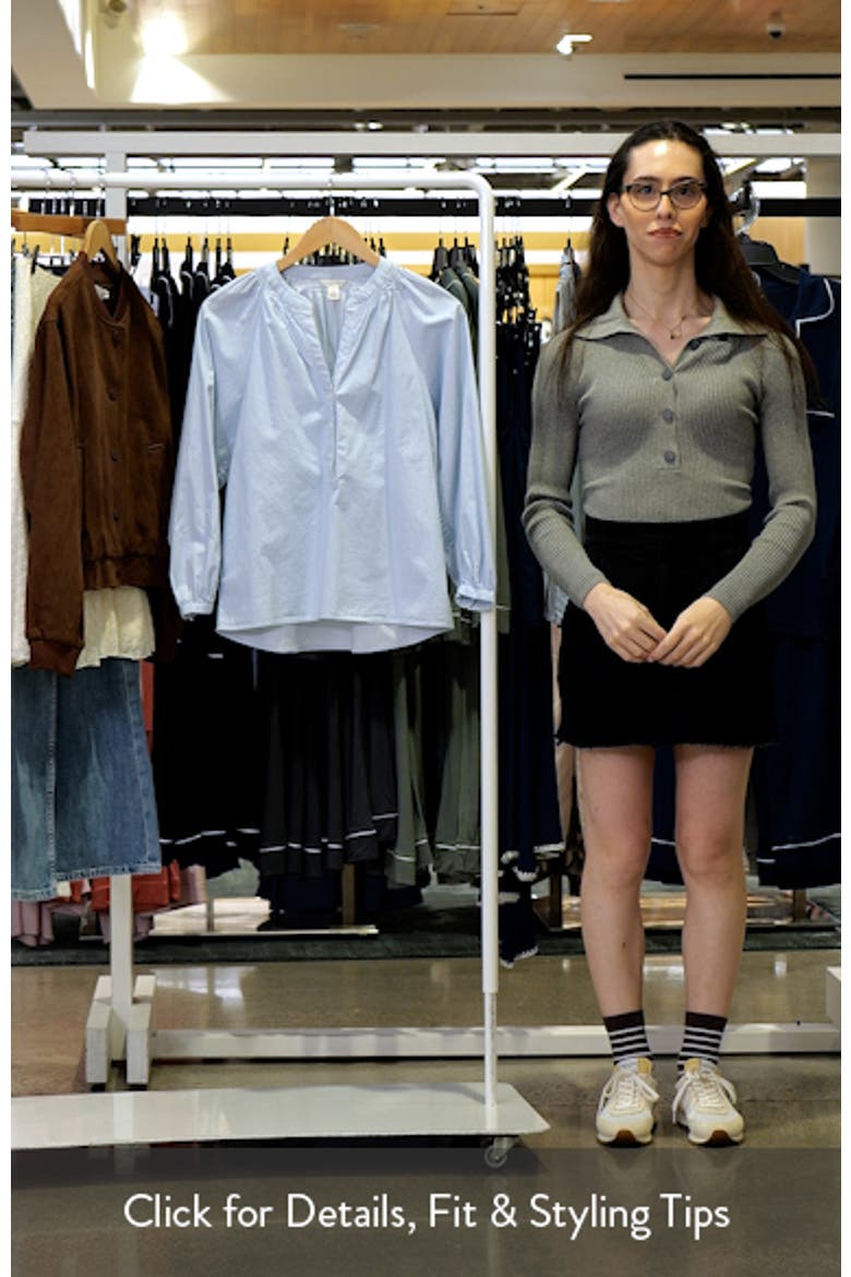 Striped Long Sleeve Popover Top video