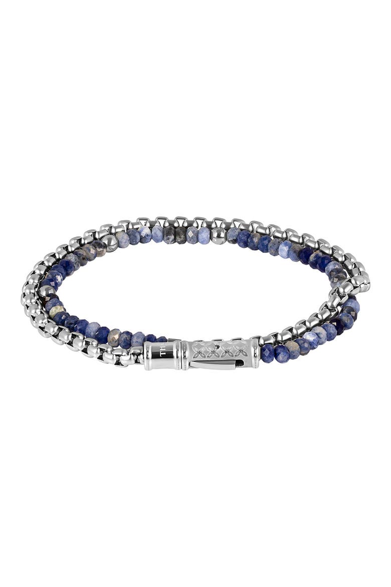 Blue Sodalite Double Wrap Bracelet, Main, color, BLUE