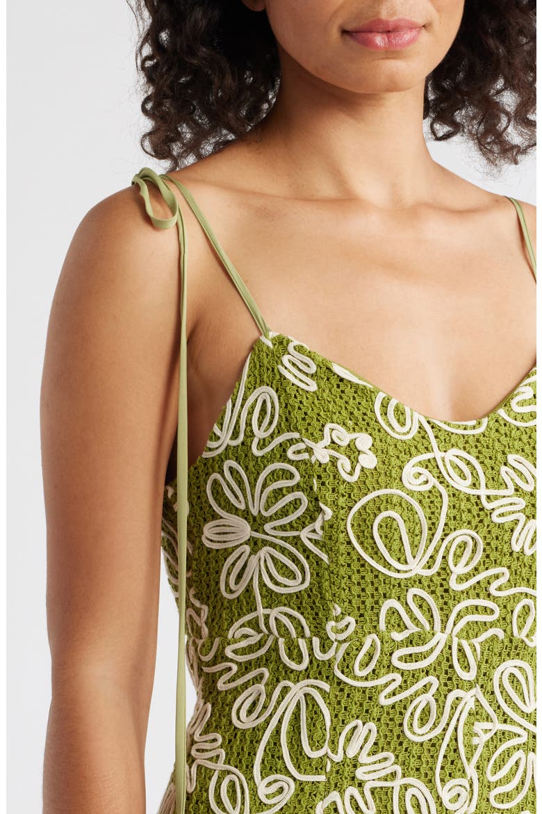 Trina Corded Midi Dress, Alternate, color, OLIVE