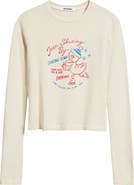 Daydreamer Just Skating By Long Sleeve Cotton Graphic T-Shirt