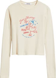 Daydreamer Just Skating By Long Sleeve Cotton Graphic T-Shirt