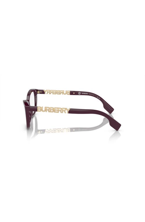 Burberry 54mm Cat Eye Optical Glasses In Burgundy