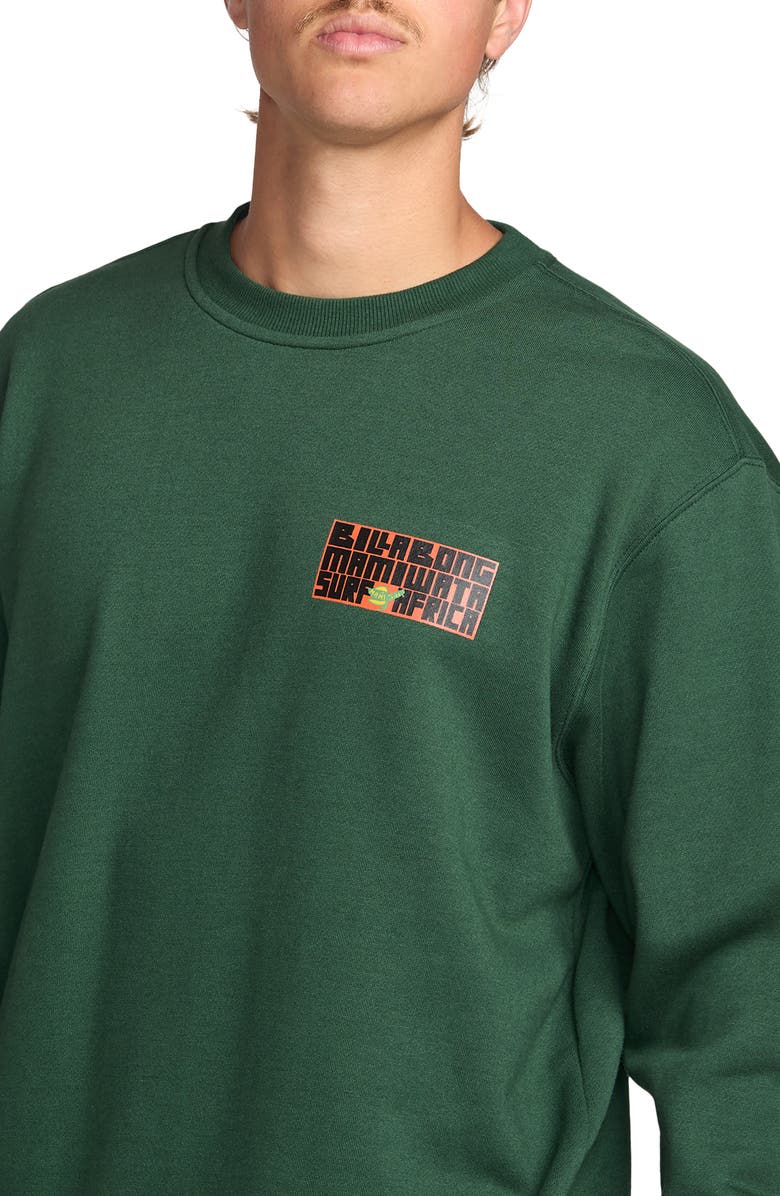 Billabong Surf Africa Graphic Sweatshirt, Alternate, color, Forest