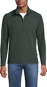 Lands' End Long Sleeve Raglan Hybrid Quarter Zip