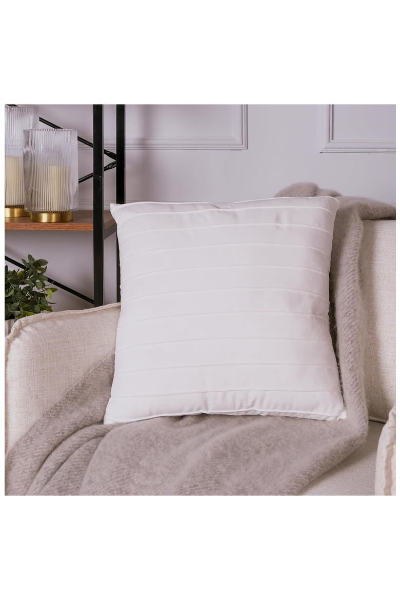 Velvet Throw Pillow, Alternate, color, WHITE