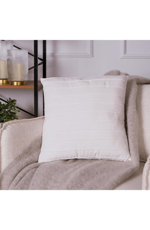 Parkland Collection Velvet Throw Pillow In White