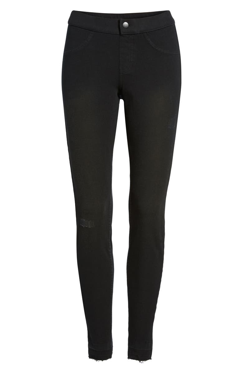 Hue Selvedge Edge Denim Leggings, Alternate, color, 