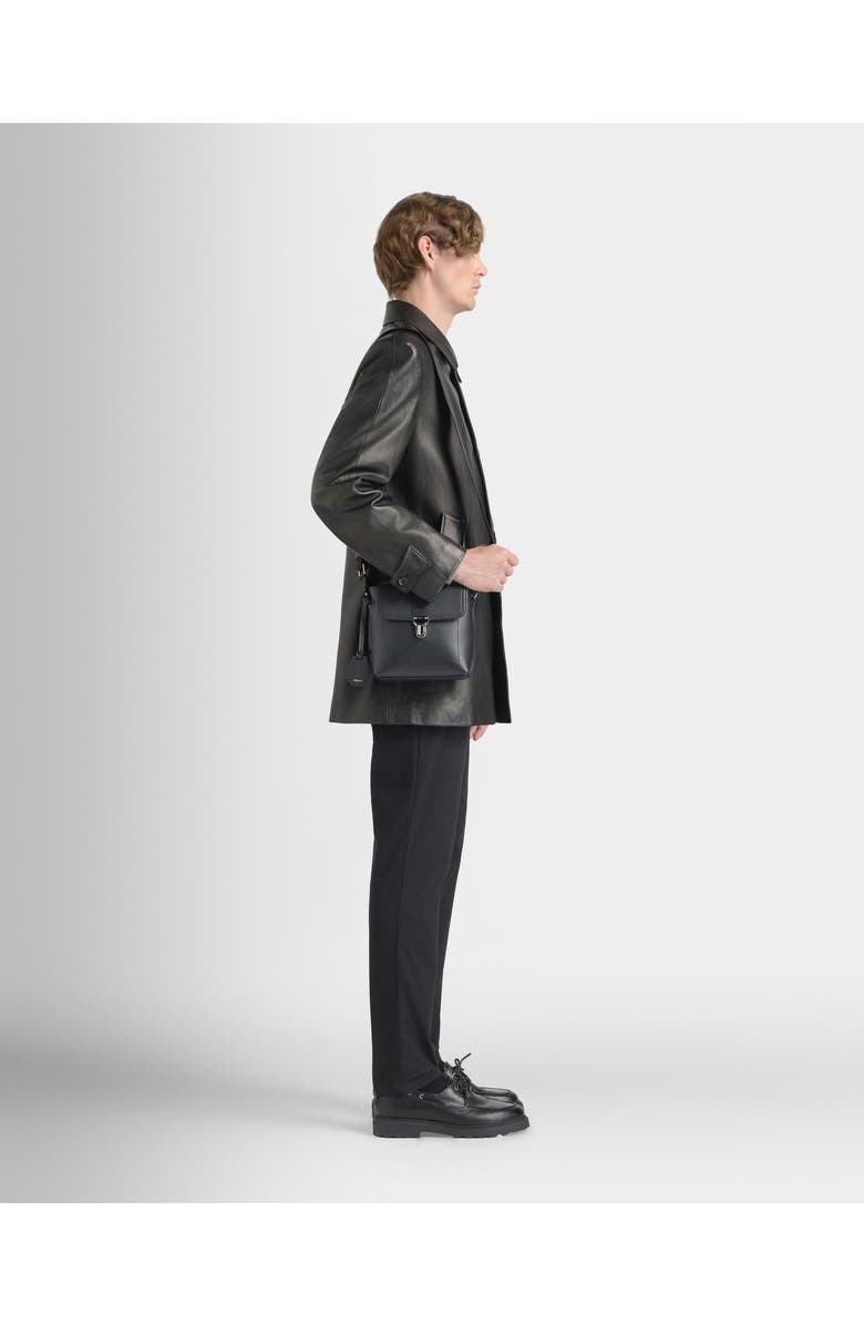 Bally Capitol Crossbody Bag in Bovine Leather, Alternate, color, Black+Palladio