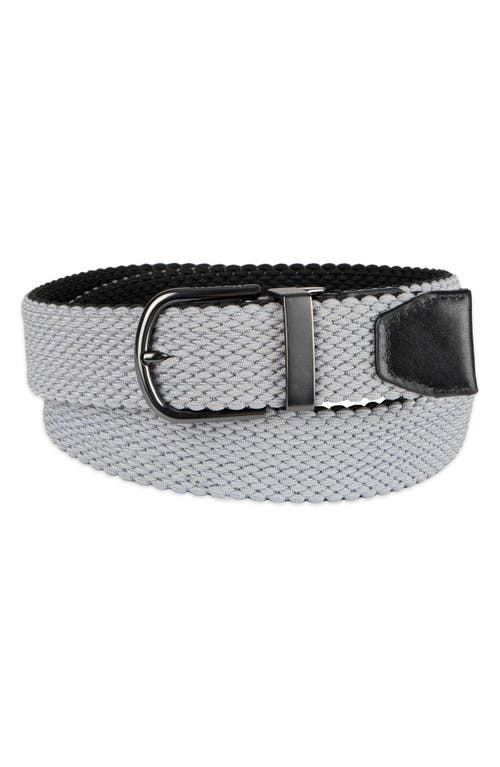 Cole Haan Reversible Stretch Web Belt In Black/gray