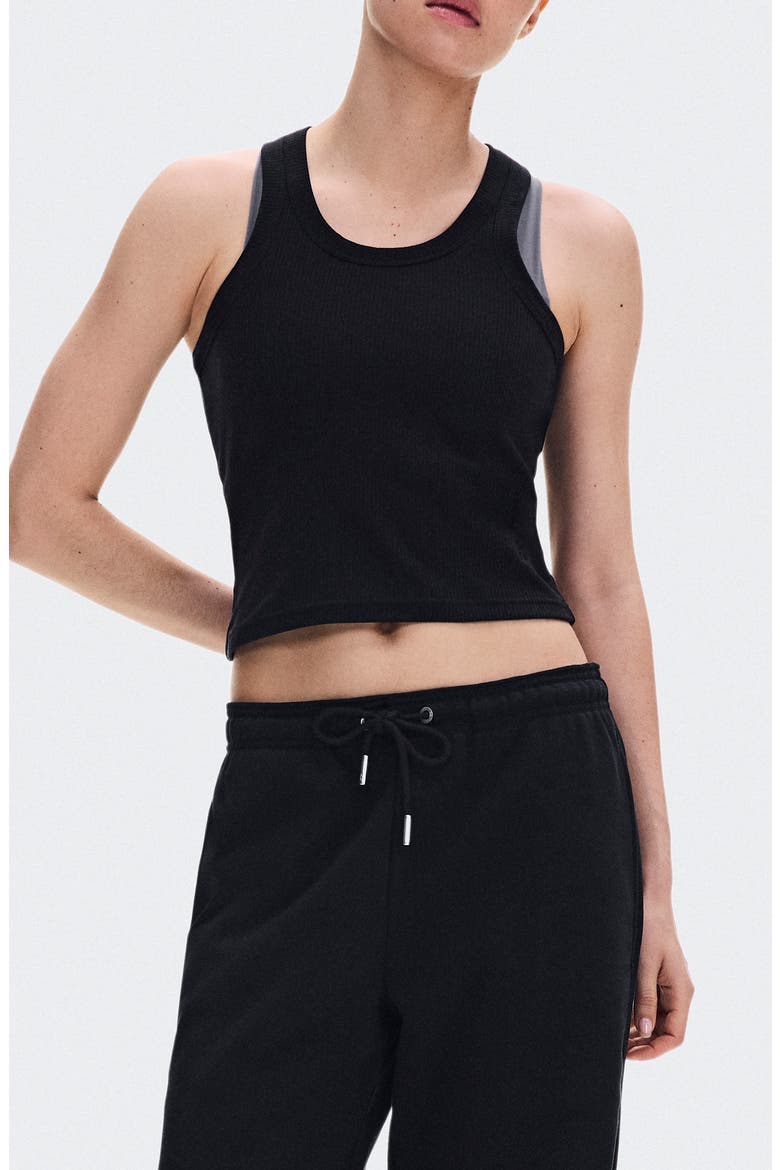 x Zendaya All Day Rib Tank, Main, color, BLACK