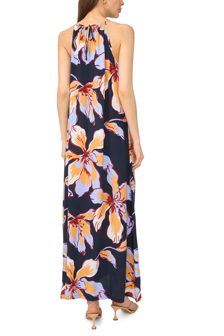 Flowy High Neck Maxi Dress, Alternate, color, BEESWAX
