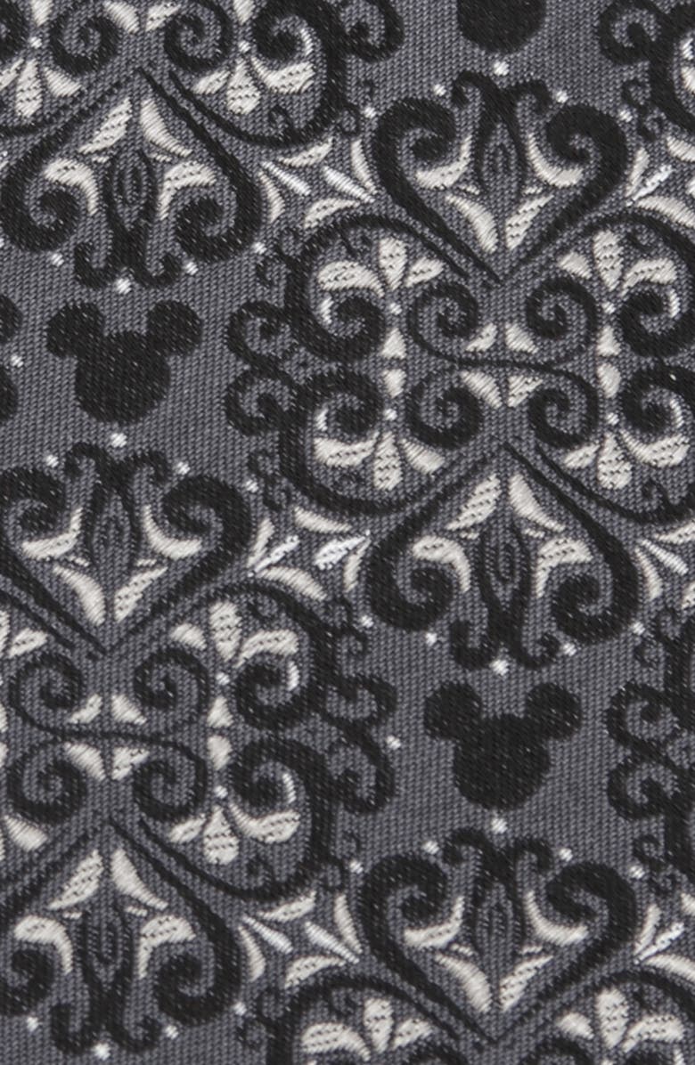 Cufflinks, Inc. x Disney Mickey Mouse Damask Tile Silk Tie, Alternate, color, Gray
