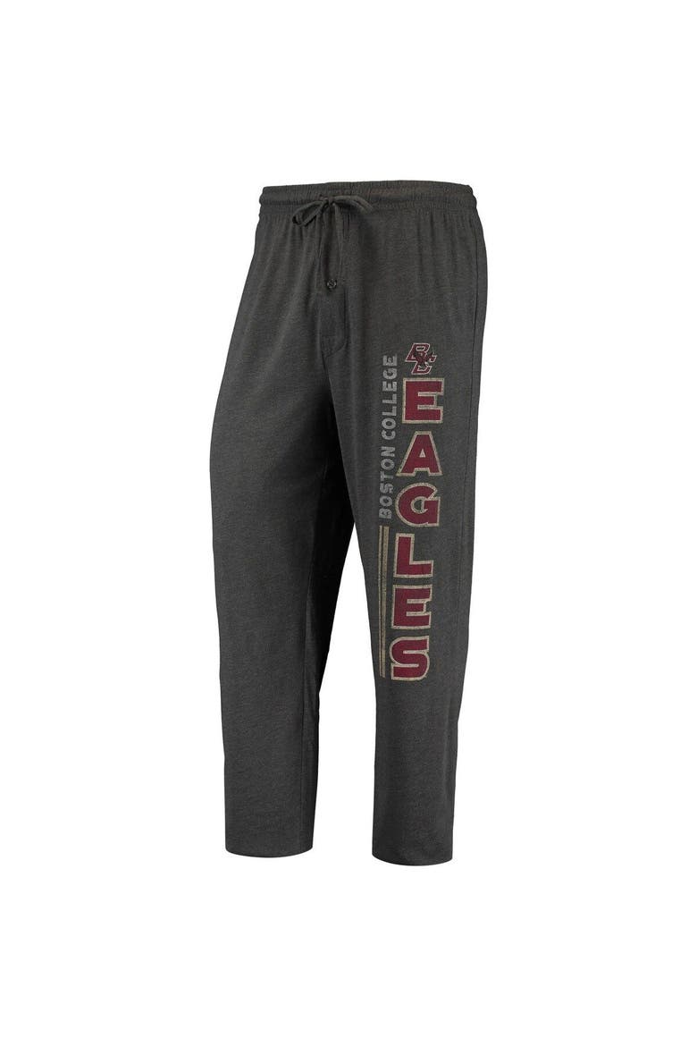 Men's Concepts Sport Heathered Charcoal/Maroon Boston College Eagles Meter T-Shirt & Pants Sleep Set, Alternate, color, Heather Charcoal
