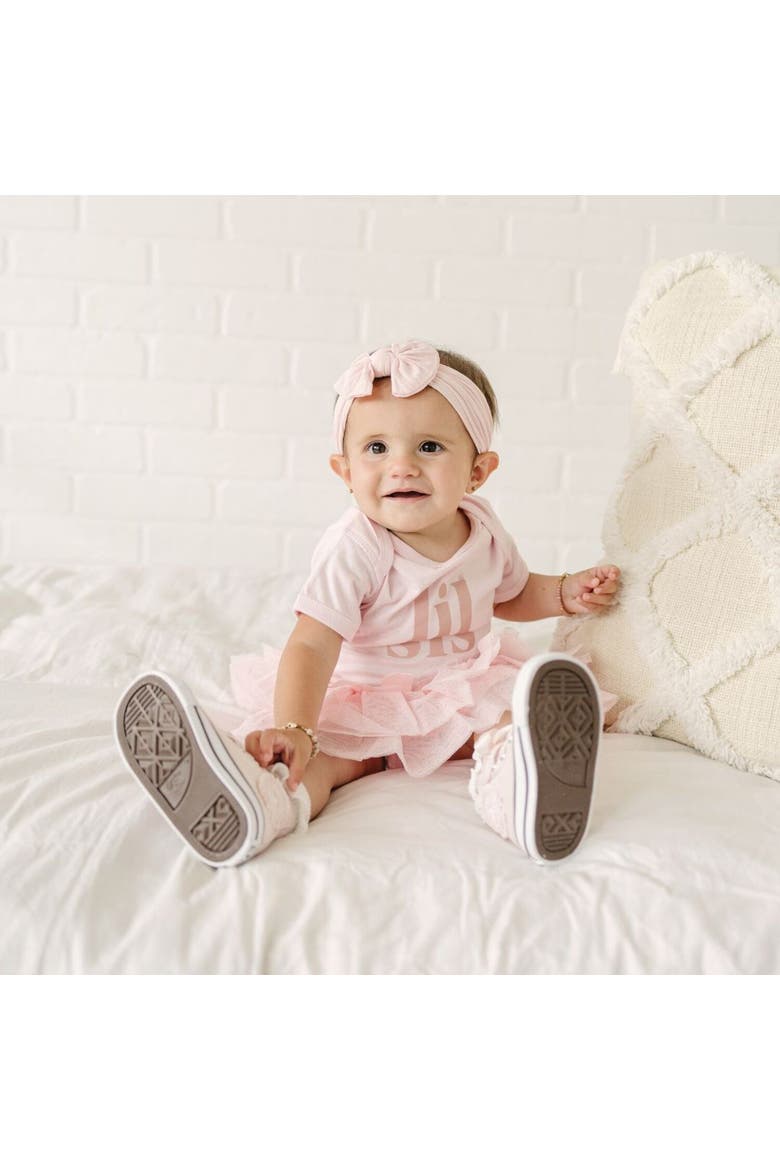 Lil Sis Short Sleeve Bodysuit, Alternate, color, Ballet Pink