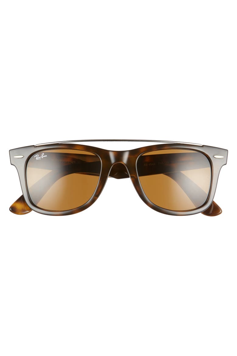 50mm Wayfarer Sunglasses, Alternate, color, HAVANA SOLID