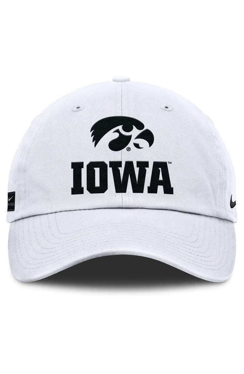 Nike Men's Nike White Iowa Hawkeyes 2025 Sideline Club Adjustable Hat, Alternate, color, 