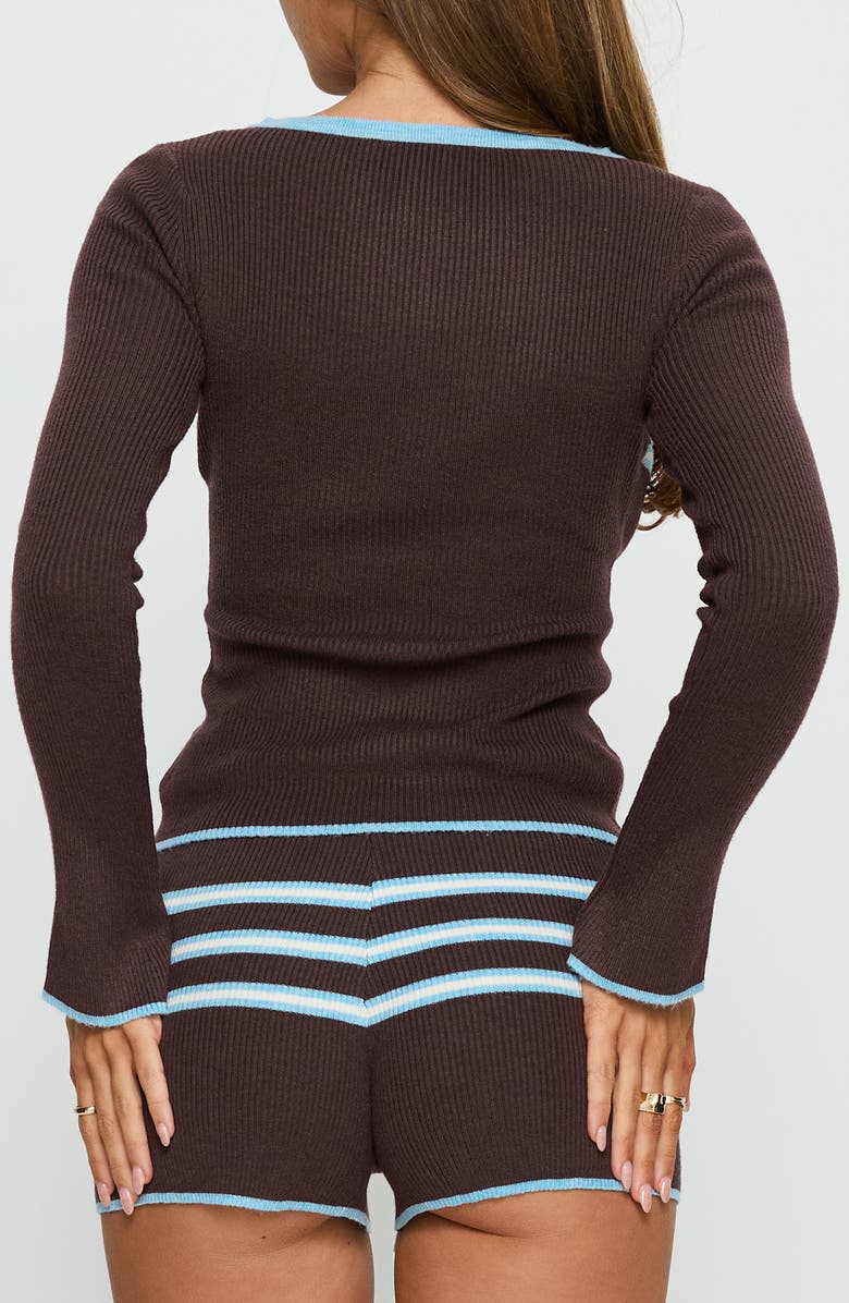 Princess Polly Beverlea Stripe Rib Cardigan, Alternate, color, 