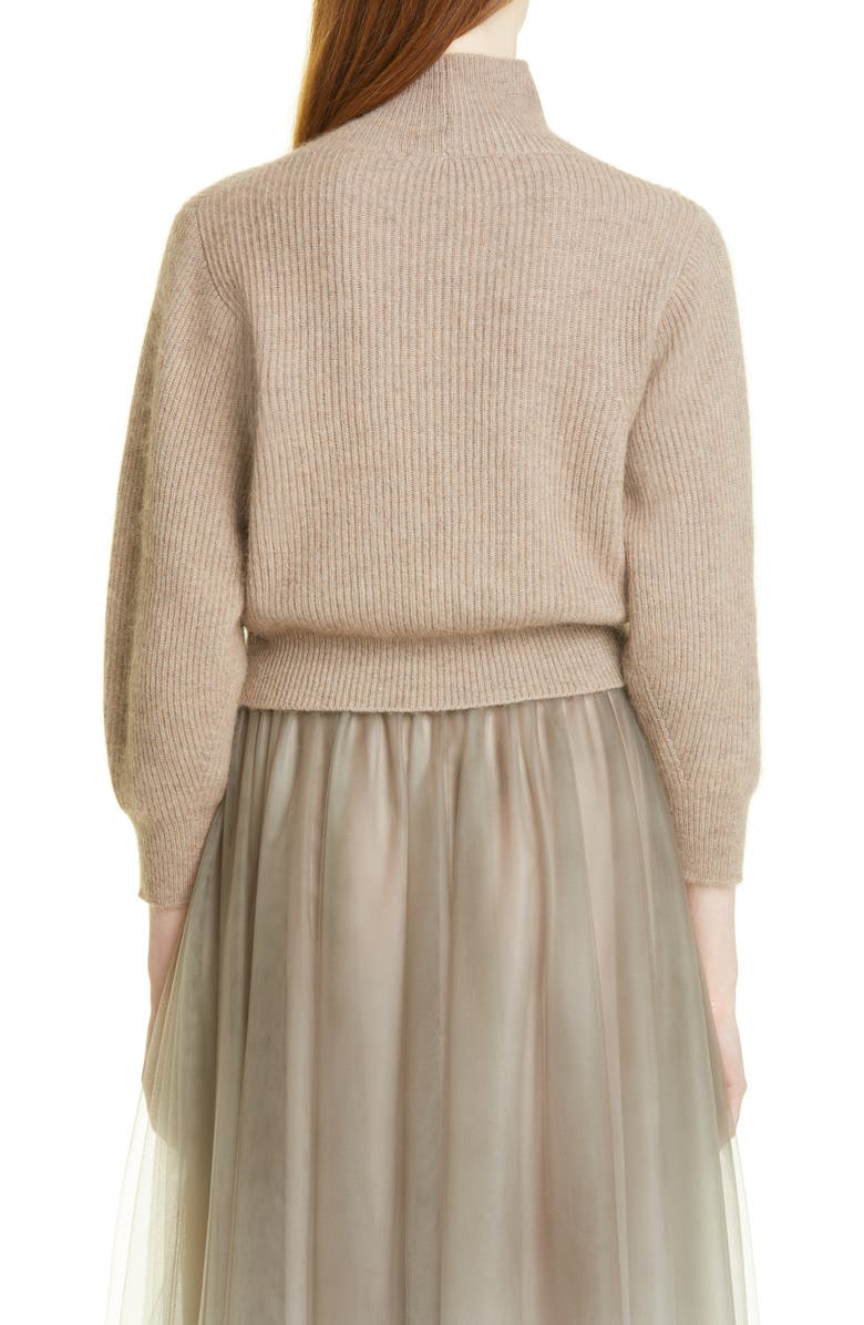 Fabiana Filippi Rib Funnel Neck Sweater, Alternate, color,