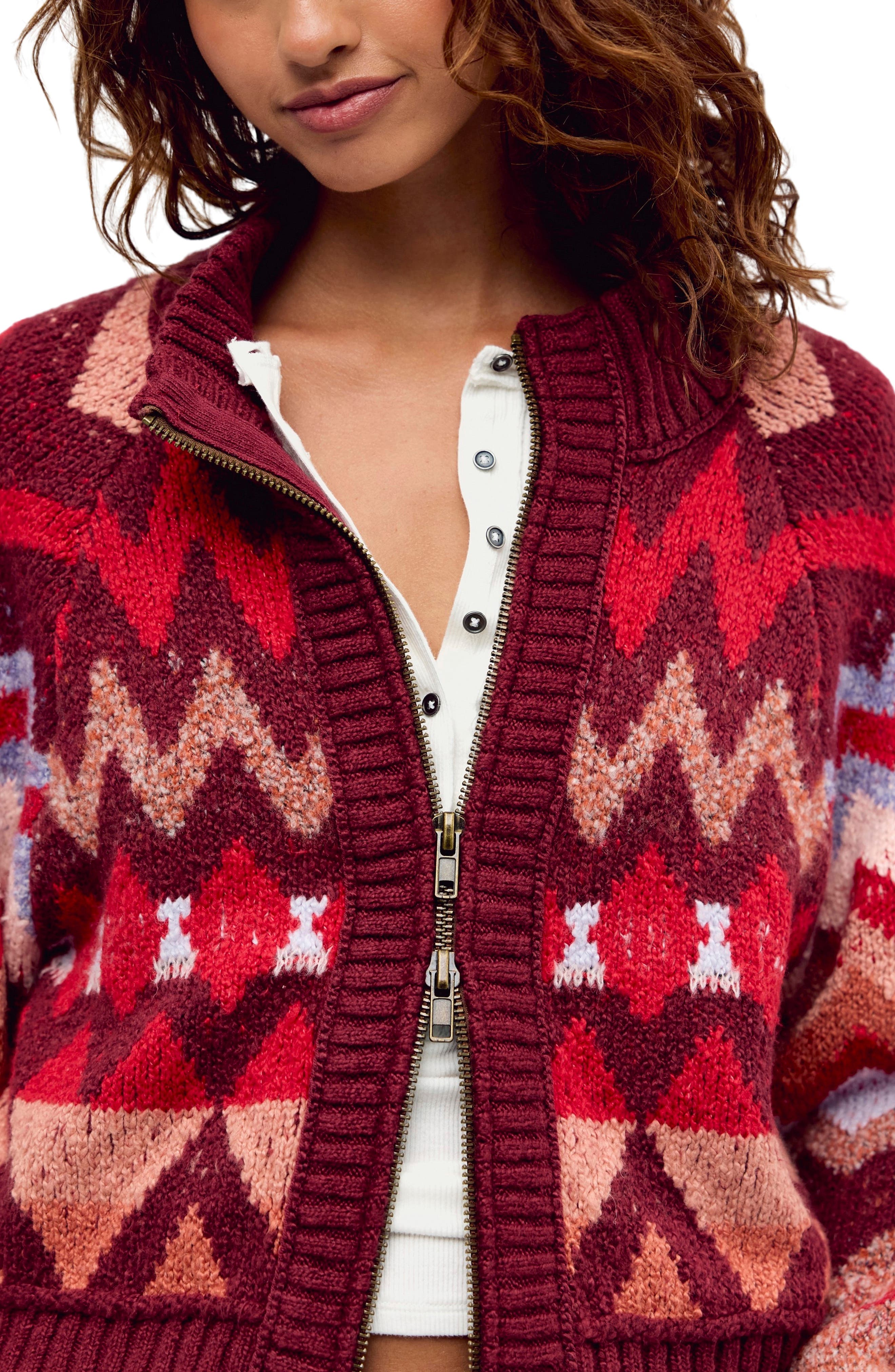 トップス Ordinary People Dog Jacquard Cardigan Free People Sundazed Jacquard Cardigan (Women) | Nordstrom
