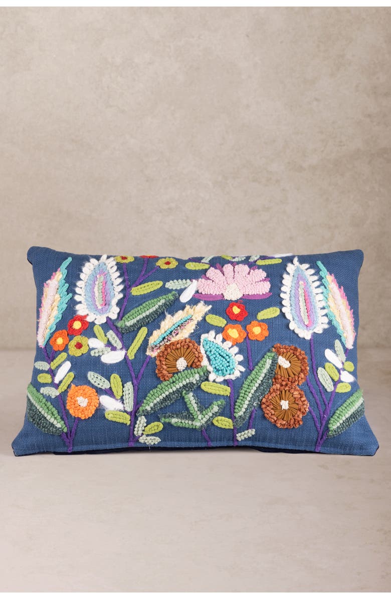 GAURI KOHLI Geneva Throw Pillow Cover, Main, color, Blue