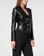 PHILIPP PLEIN Vintage Leather Blazer Ls Flame Women