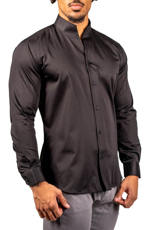 Maceoo Ceremony Prince Cotton Button-up Shirt In Black