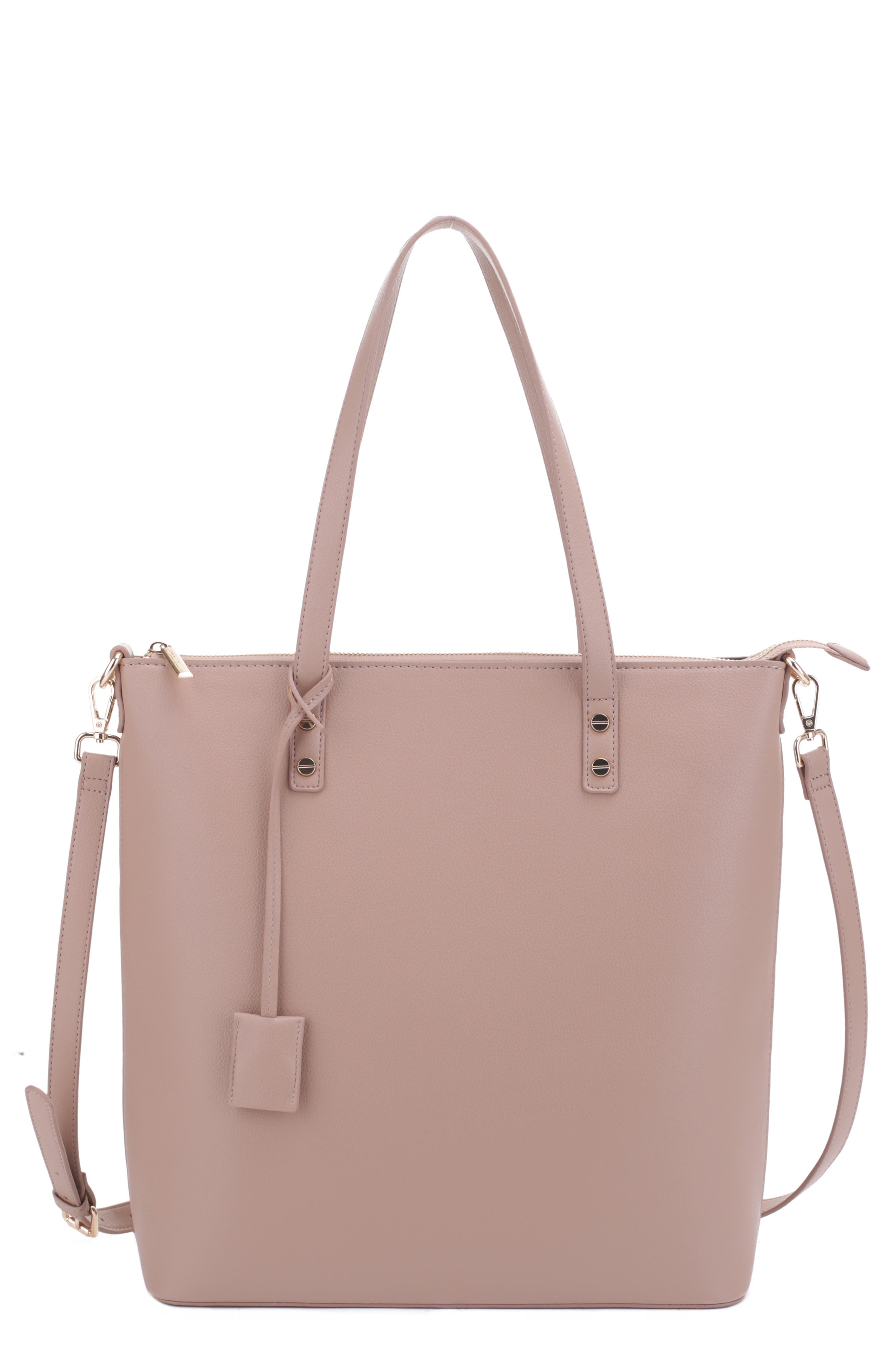 Mali + Lili Ashley Recycled Vegan Leather Everyday Tote, Main, color, 
