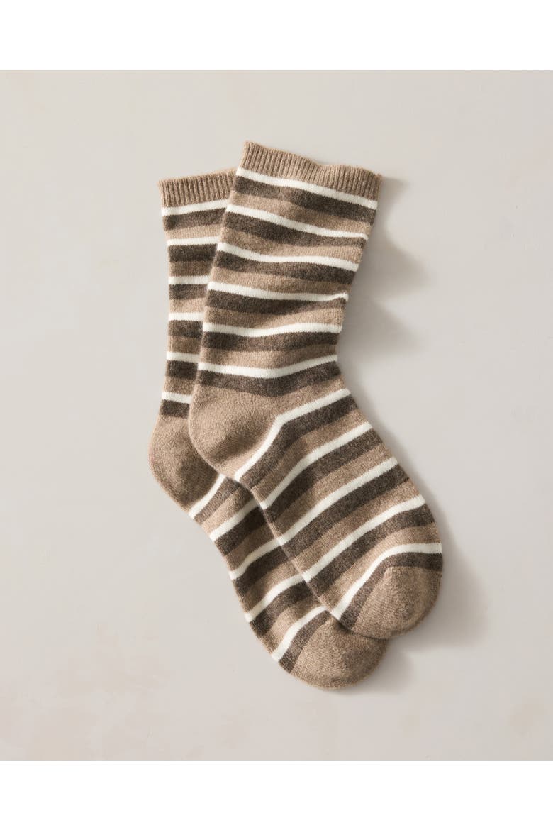 Cashmere Bold Striped Socks, Main, color, Dk Driftwood Hthr Multi