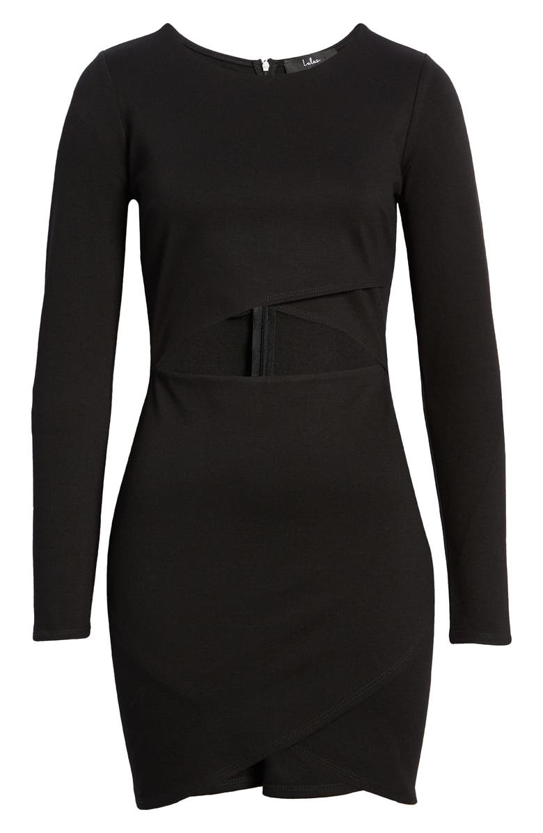 Lulus Club Queen Long Sleeve Body-Con Dress, Alternate, color,