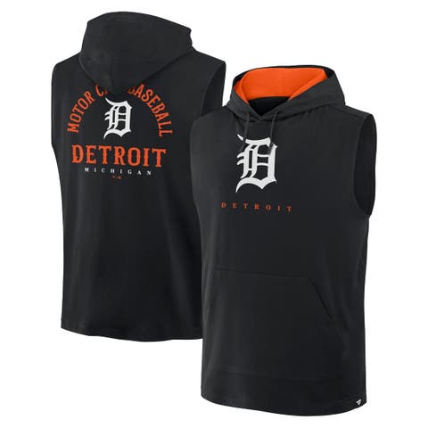 Men's Fanatics Black Detroit Tigers Fire Speed Sleeveless Pullover Hoodie