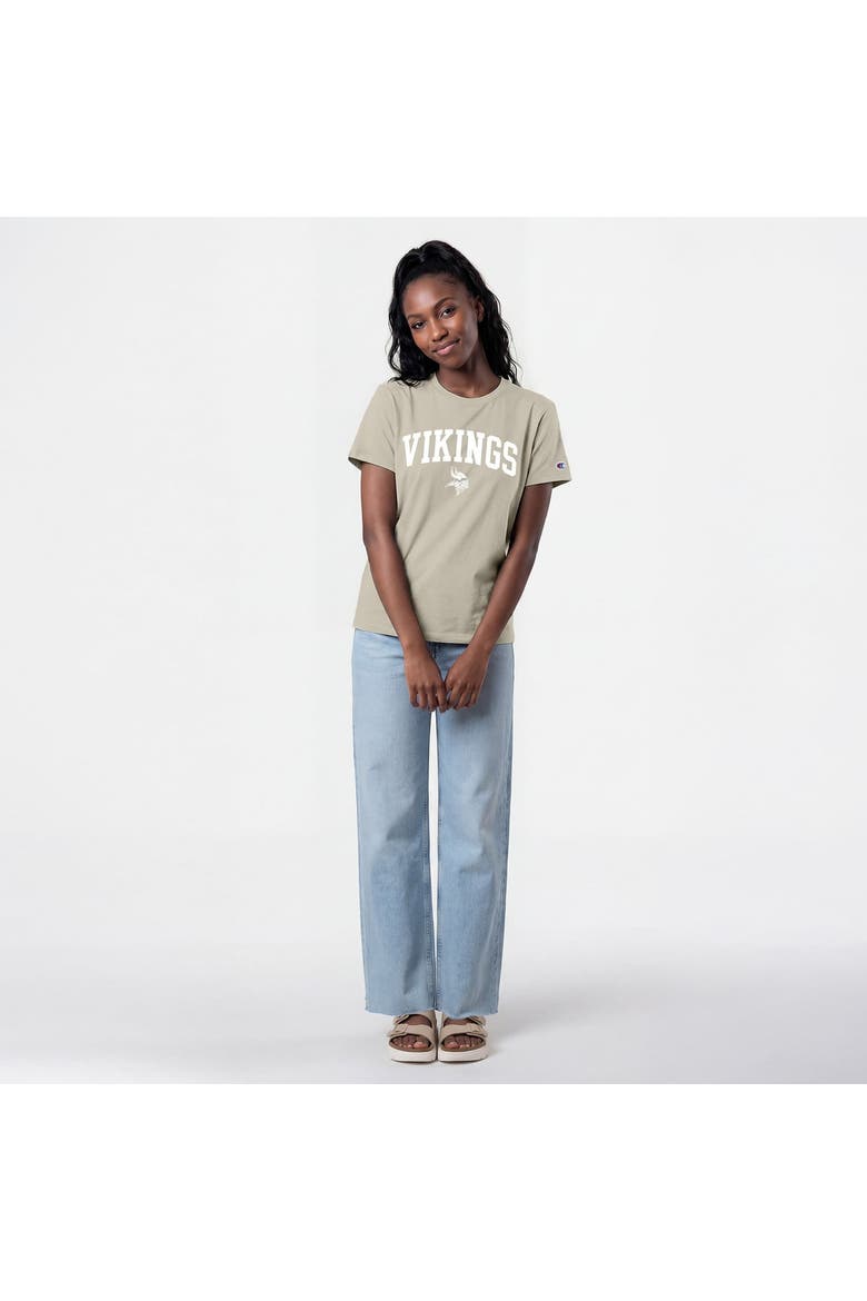 Women's Champion  Light Brown Minnesota Vikings Cocoa Butter T-Shirt, Alternate, color, Light Brown