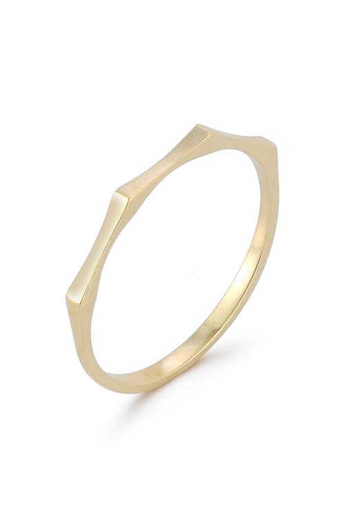 Ember Fine Jewelry Faceted Thin Band Ring In Gold